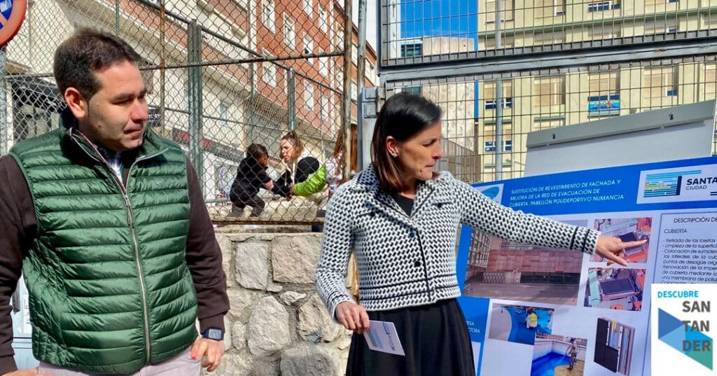 Noticias Santander El Ayuntamiento mejorará la fachada y la cubierta del pabellón polideportivo de Numancia