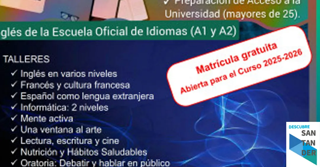 El CEPA de Piélagos abre el período de matrícula para las enseñanzas que ofertará durante el curso 2025-2026
