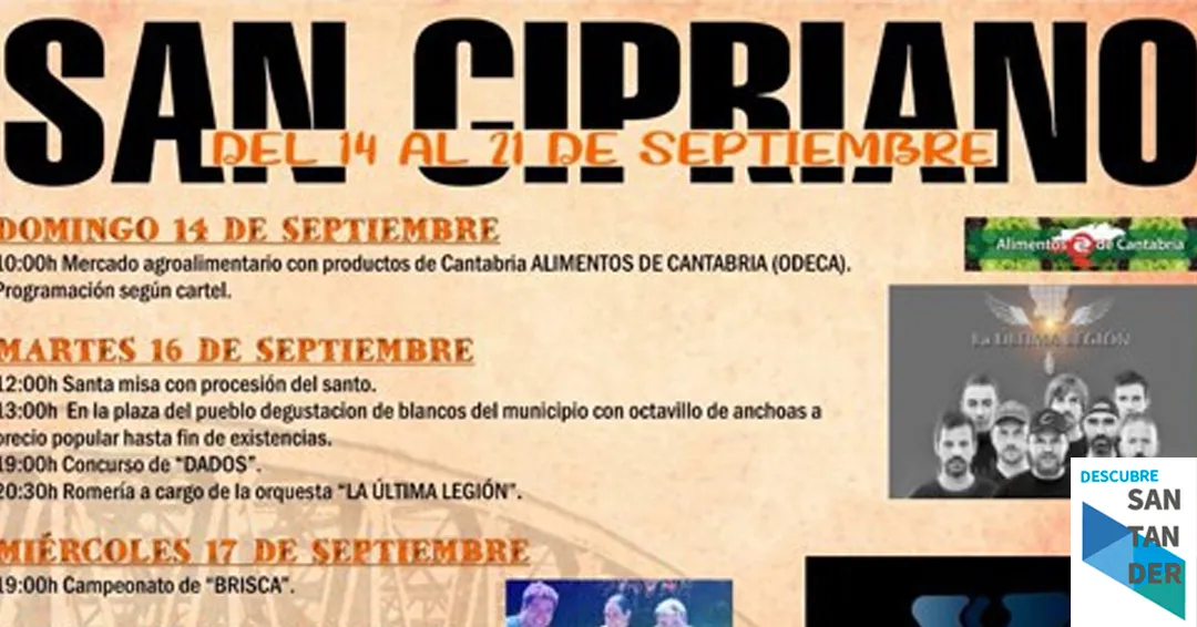Programa completo Fiesta de San Cipriano en Treto 2025