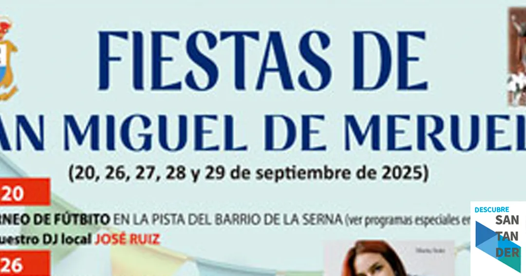 Programa fiestas de San Miguel de Meruelo 2025