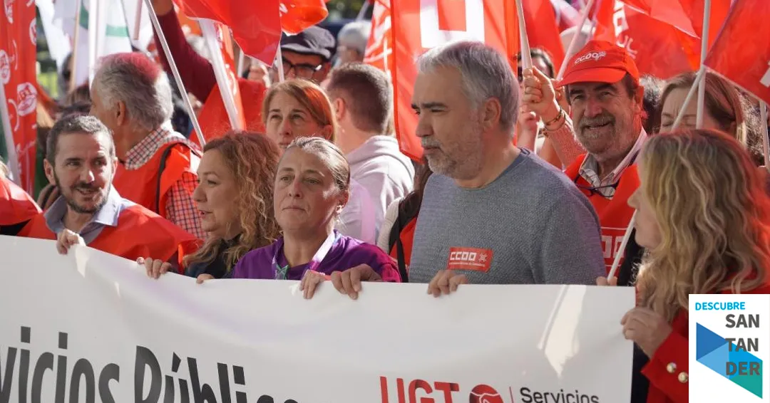 Los sindicatos exigen desbloquear la negociación colectiva y el aumento salarial de 39.000 empleados públicos de Cantabria