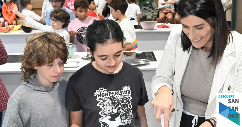 Noticias Santander La ‘Cocina de la Plaza’ da inicio a su aula saludable con los alumnos del colegio Nueva Montaña