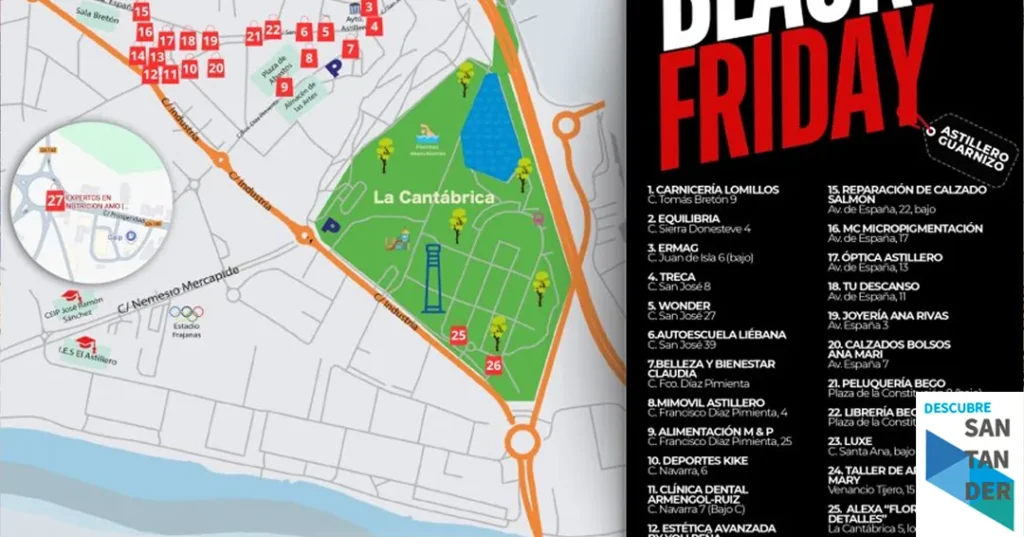 Mapa Black Friday de Astillero 2025