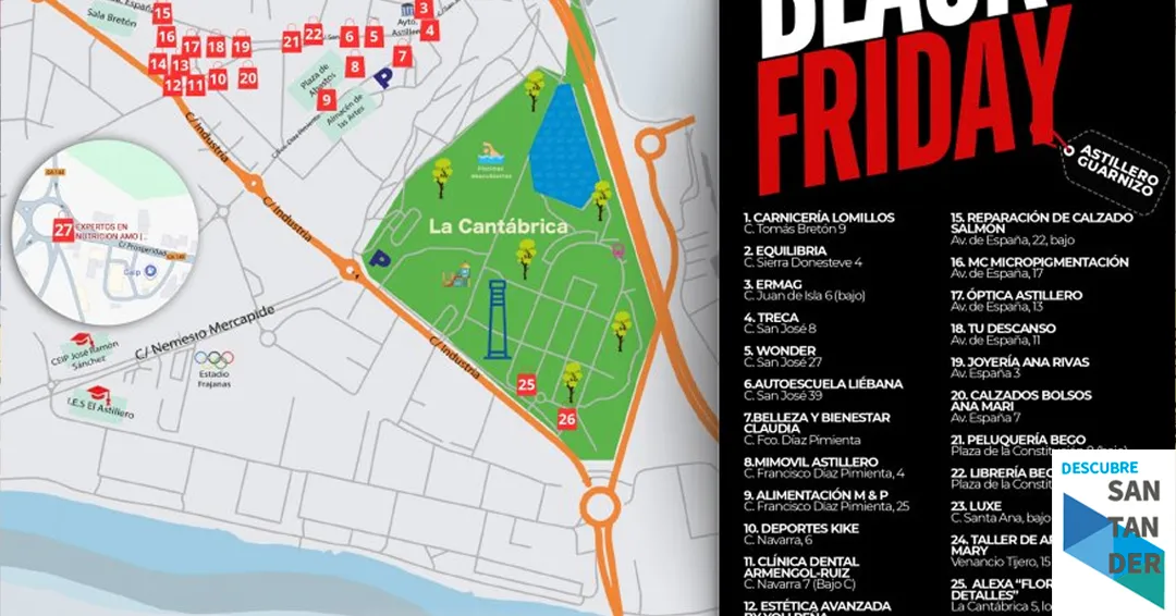 Mapa Black Friday de Astillero 2025