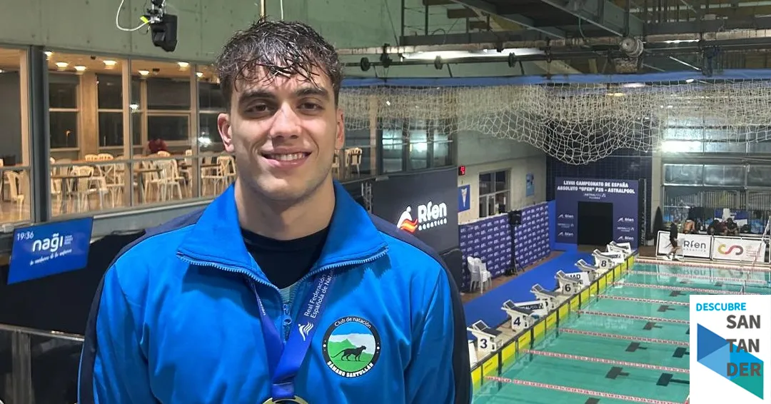 Teo del Riego, campeón de España en 50 mariposa, brilla con dos récords de Cantabria y firma un campeonato histórico