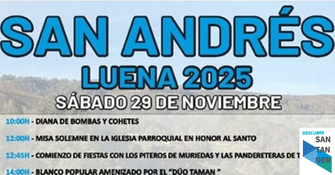 Programa Fiesta de San Andrés en San Andrés de Luena 2025