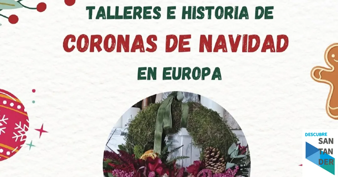 Talleres e historia de coronas de Navidad Cartes 2025