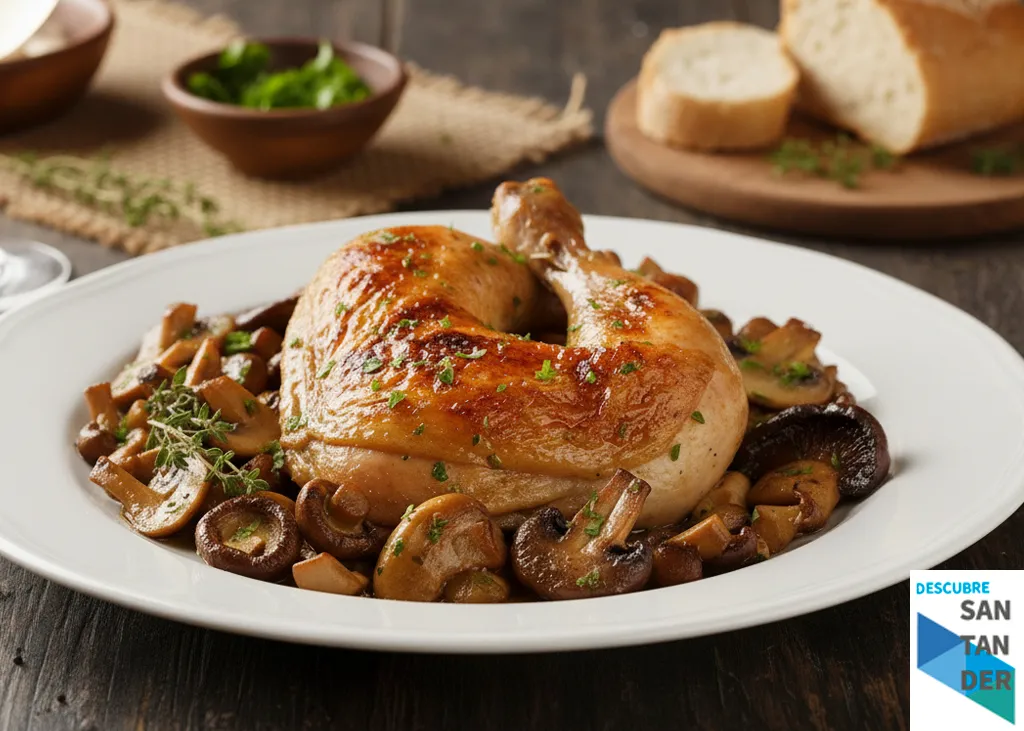 Receta pollo de corral con setas | Receta 100% fácil