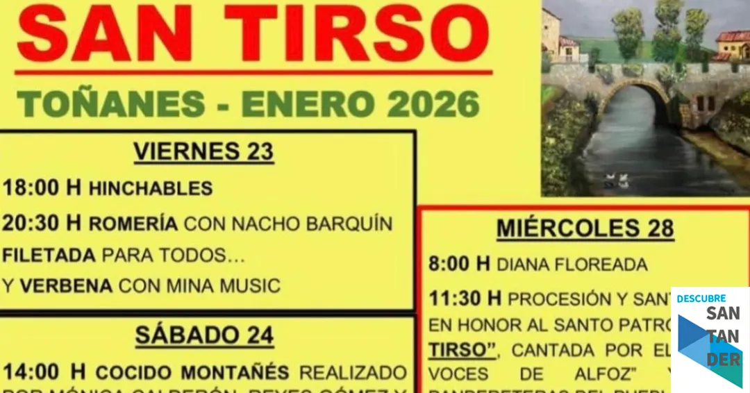Programa San Tirso en Toñanes 2026