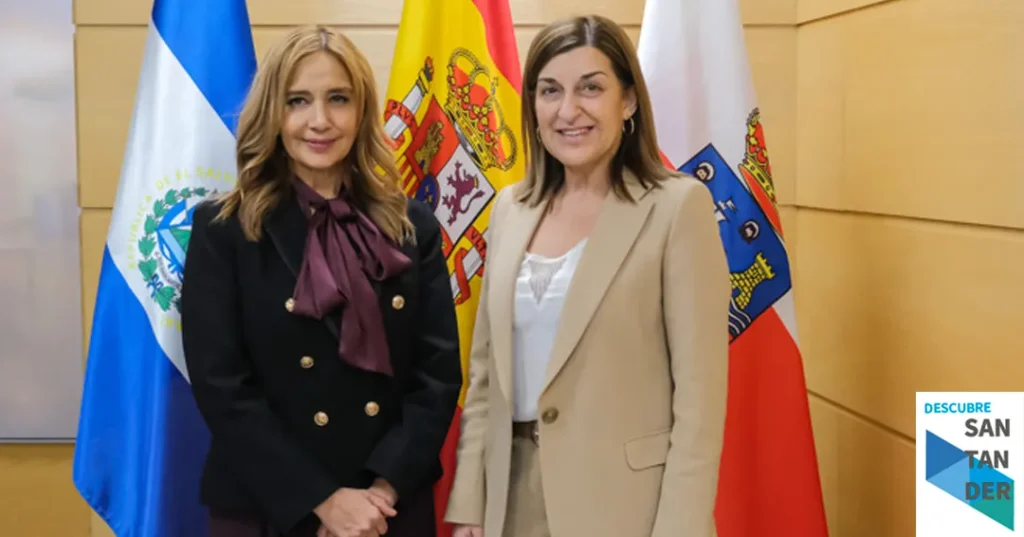 Noticias Cantabria La presidenta Buruaga recibe a la embajadora de El Salvador en España, Anabella Machuca