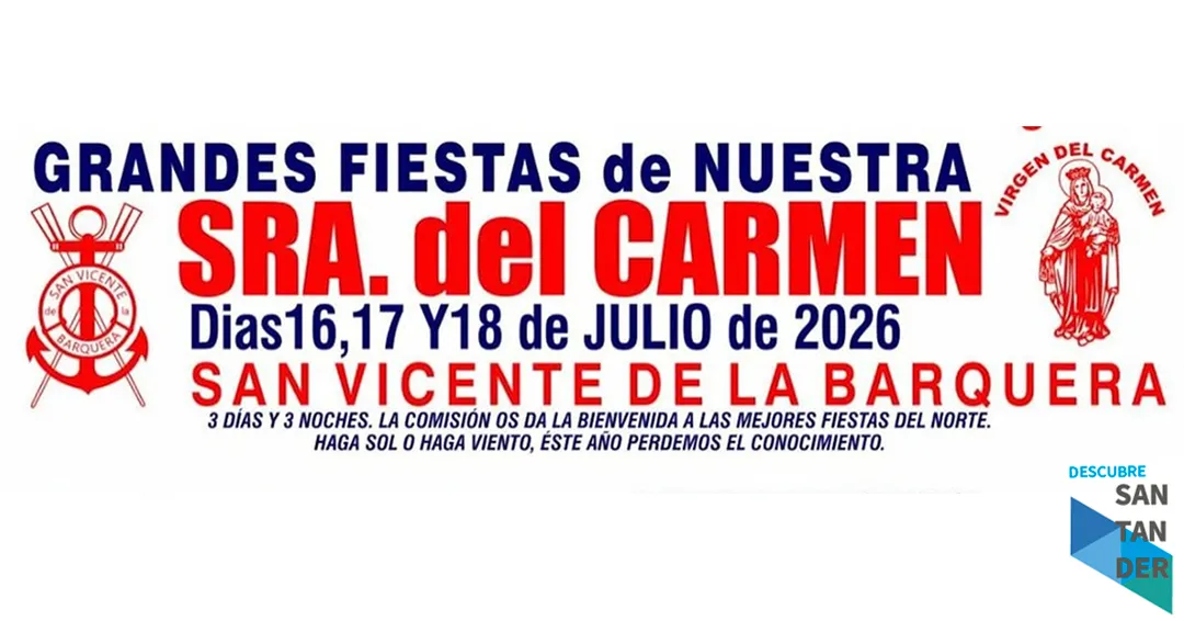 Programa fiestas del Carmen San Vicente de la Barquera 2026