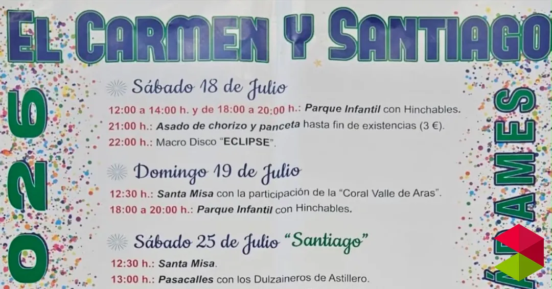 Programa fiestas de Bádames 2026